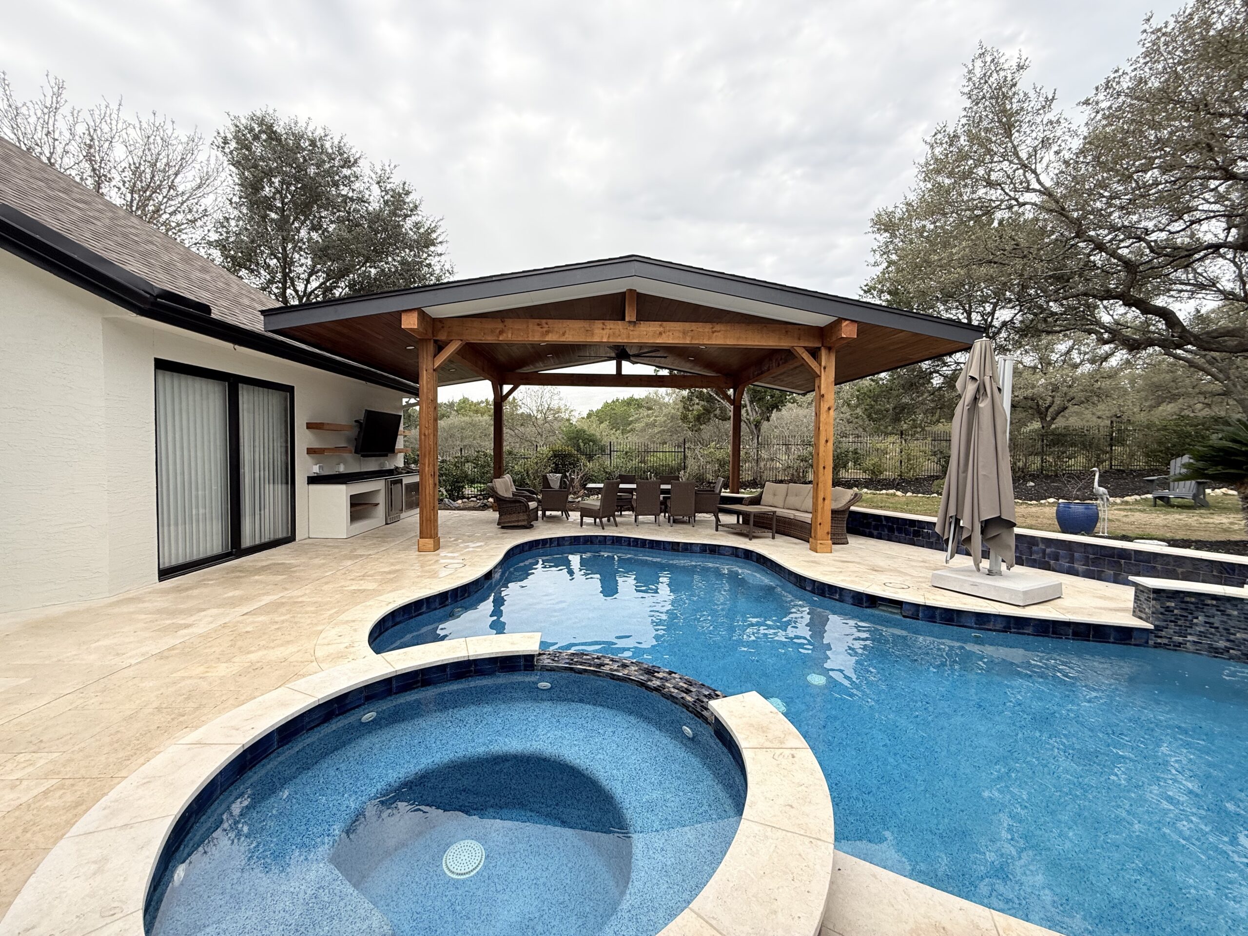 Pool Patio Covers San Antonio for Outdoor Living Space Ideas
